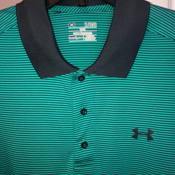 Under Armour Heat Gear Loose polo XL Green - Picture 2 of 3